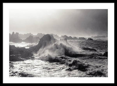 Storm Coming from the West, Black and White / Art Photo - Framed Print