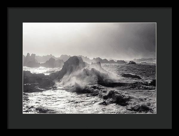 Storm Coming from the West, Black and White / Art Photo - Framed Print