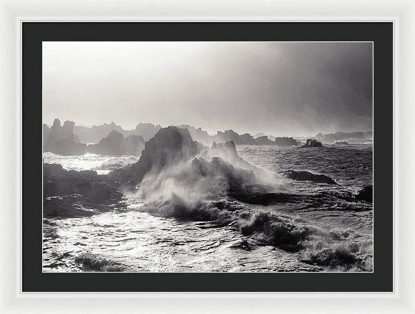 Storm Coming from the West, Black and White / Art Photo - Framed Print