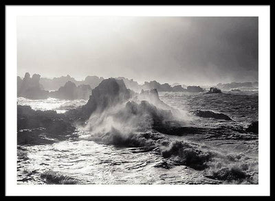 Storm Coming from the West, Black and White / Art Photo - Framed Print