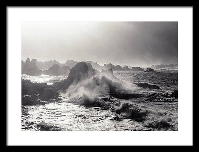 Storm Coming from the West, Black and White / Art Photo - Framed Print