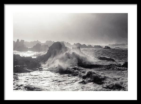 Storm Coming from the West, Black and White / Art Photo - Framed Print