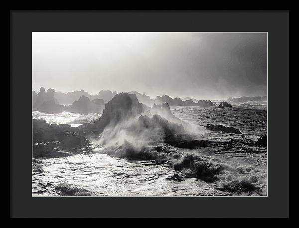 Storm Coming from the West, Black and White / Art Photo - Framed Print