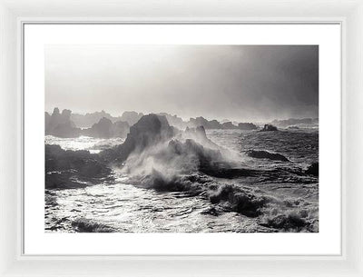 Storm Coming from the West, Black and White / Art Photo - Framed Print