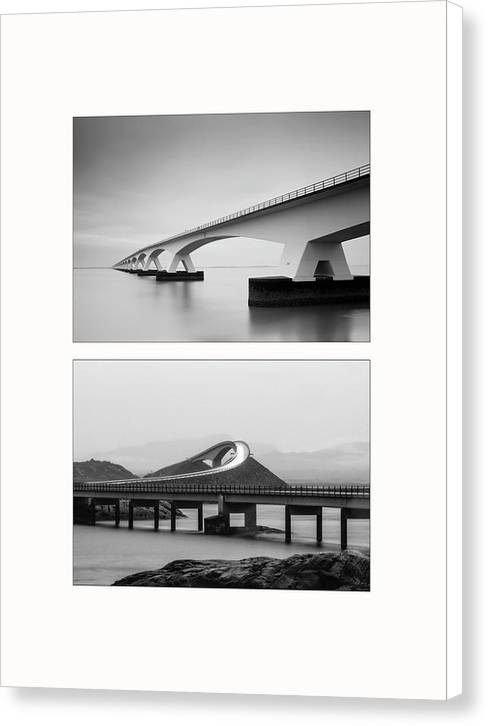 Storseisundet Bridge, Zeelandbrug - diptych / Art Photo - Canvas Print