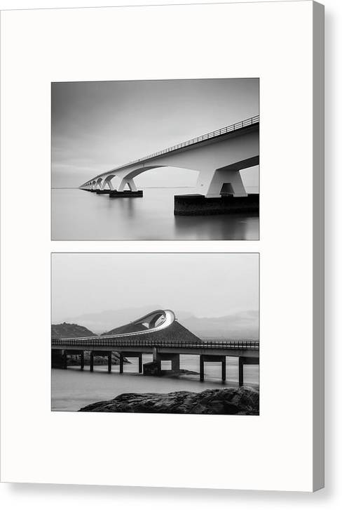 Storseisundet Bridge, Zeelandbrug - diptych / Art Photo - Canvas Print