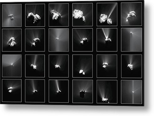 Summer fireworks on Rosetta comet / Art Photo - Metal Print