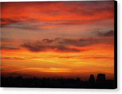 Sunset in Valencia / Art Photo - Canvas Print