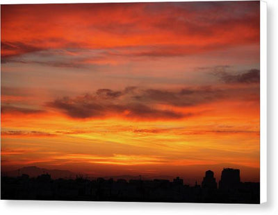 Sunset in Valencia / Art Photo - Canvas Print