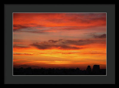 Sunset in Valencia / Art Photo - Framed Print