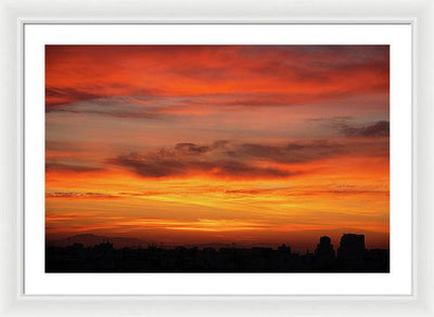 Sunset in Valencia / Art Photo - Framed Print