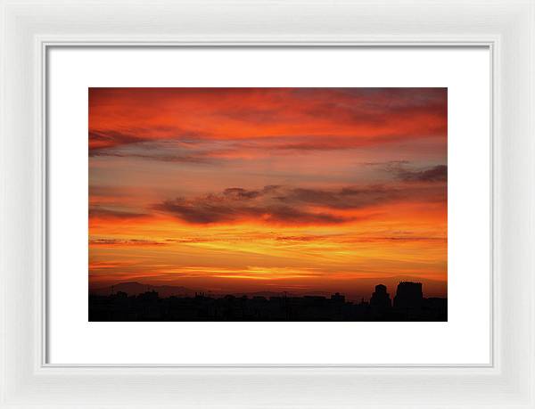 Sunset in Valencia / Art Photo - Framed Print