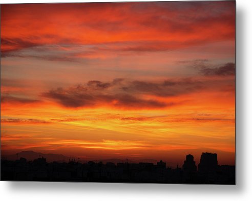 Sunset in Valencia / Art Photo - Metal Print