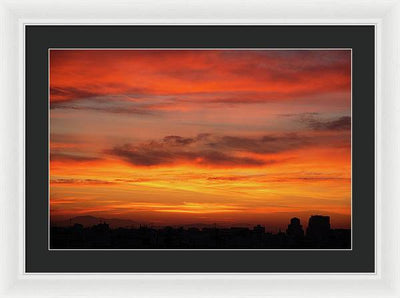 Sunset in Valencia / Art Photo - Framed Print