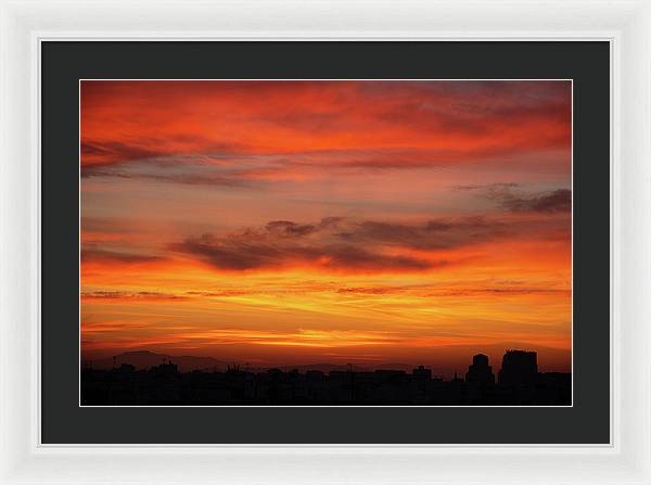 Sunset in Valencia / Art Photo - Framed Print