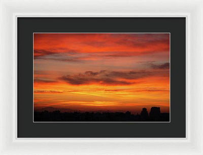 Sunset in Valencia / Art Photo - Framed Print