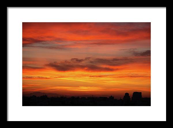 Sunset in Valencia / Art Photo - Framed Print