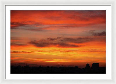 Sunset in Valencia / Art Photo - Framed Print