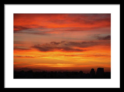 Sunset in Valencia / Art Photo - Framed Print