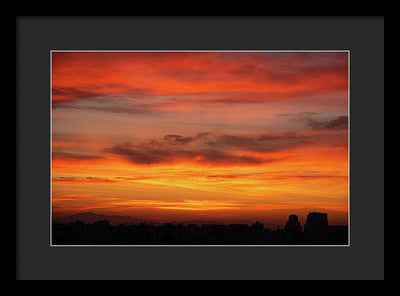 Sunset in Valencia / Art Photo - Framed Print