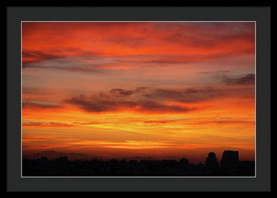 Sunset in Valencia / Art Photo - Framed Print