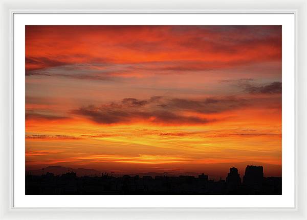 Sunset in Valencia / Art Photo - Framed Print