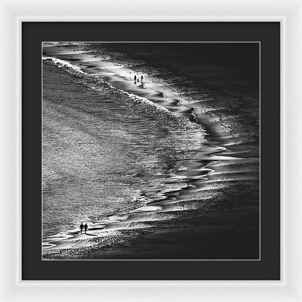 Sunset on the Beach / Art Photo - Framed Print