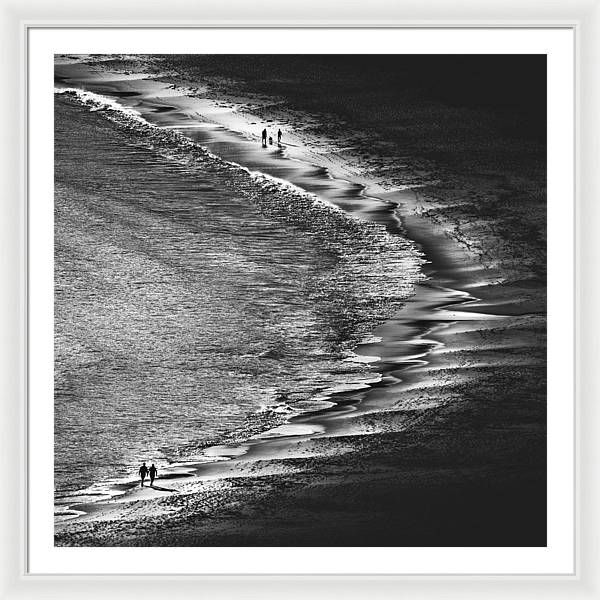 Sunset on the Beach / Art Photo - Framed Print