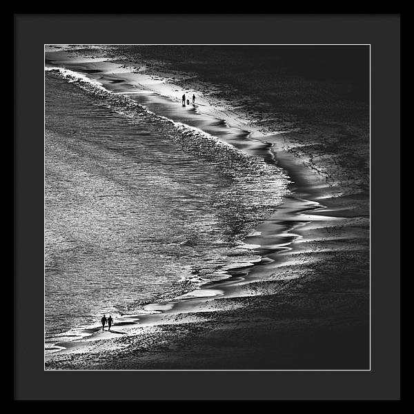 Sunset on the Beach / Art Photo - Framed Print