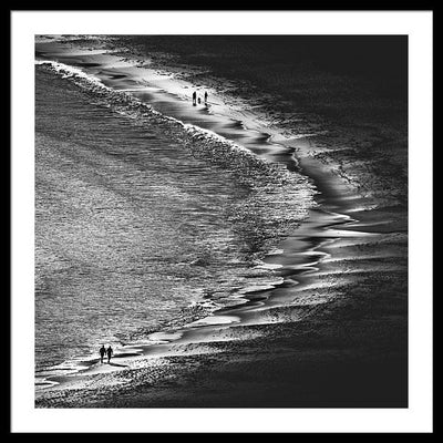 Sunset on the Beach / Art Photo - Framed Print