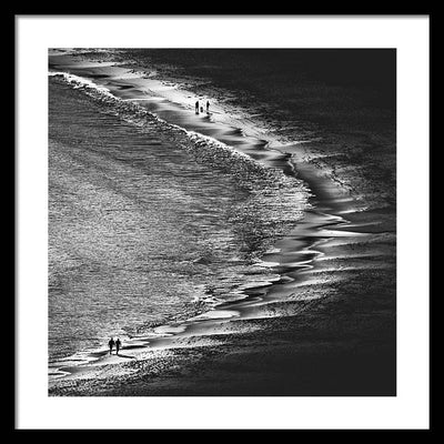 Sunset on the Beach / Art Photo - Framed Print