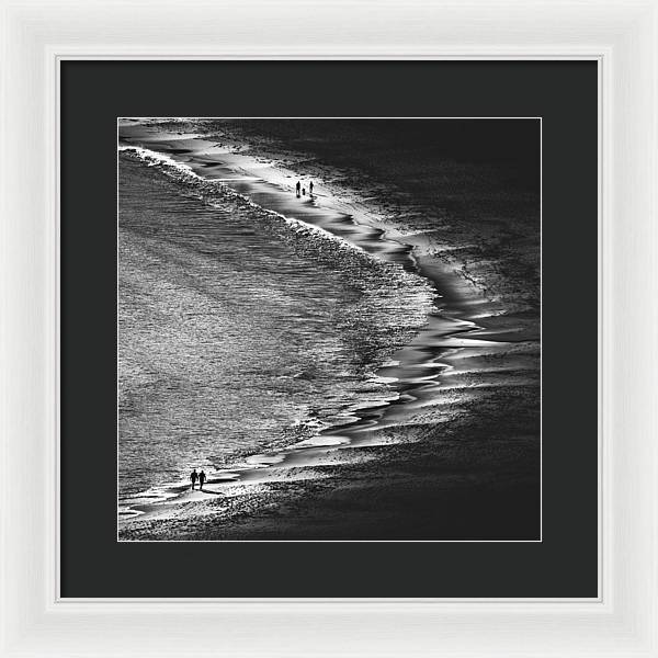 Sunset on the Beach / Art Photo - Framed Print