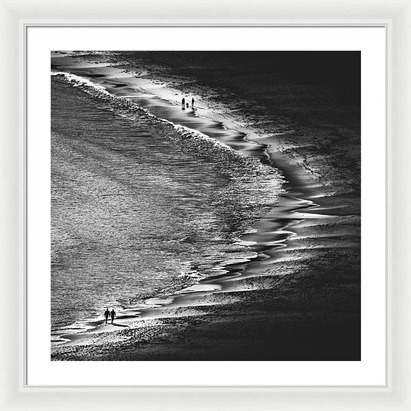 Sunset on the Beach / Art Photo - Framed Print