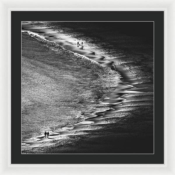 Sunset on the Beach / Art Photo - Framed Print