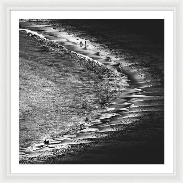 Sunset on the Beach / Art Photo - Framed Print