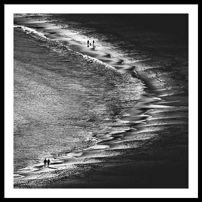 Sunset on the Beach / Art Photo - Framed Print