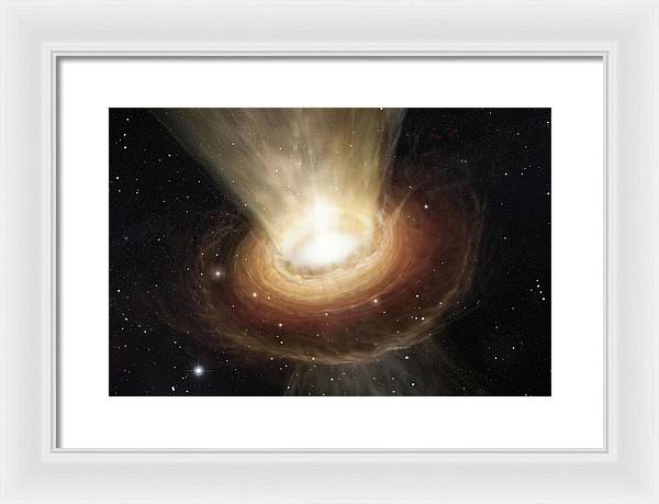 Supermassive Black Hole, Constellation of Centaurus / Art Photo - Framed Print