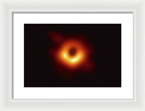 Supermassive Black Hole in the Center of Messier 87 / Art Photo - Framed Print