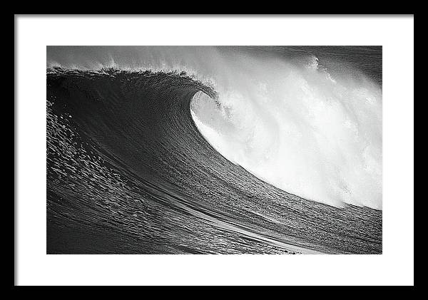 Surf, Black and White / Art Photo - Framed Print