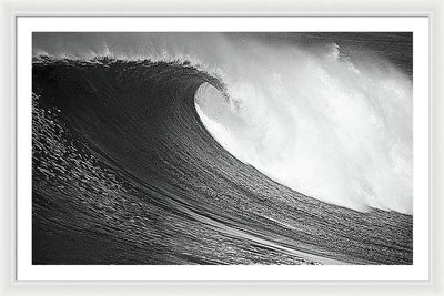 Surf, Black and White / Art Photo - Framed Print