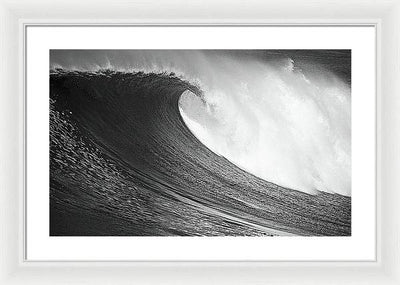 Surf, Black and White / Art Photo - Framed Print