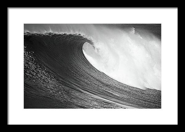 Surf, Black and White / Art Photo - Framed Print