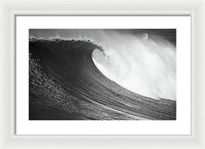 Surf, Black and White / Art Photo - Framed Print