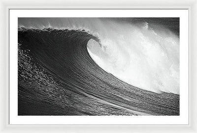 Surf, Black and White / Art Photo - Framed Print