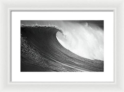 Surf, Black and White / Art Photo - Framed Print