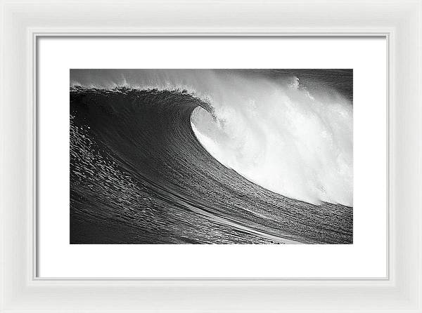 Surf, Black and White / Art Photo - Framed Print