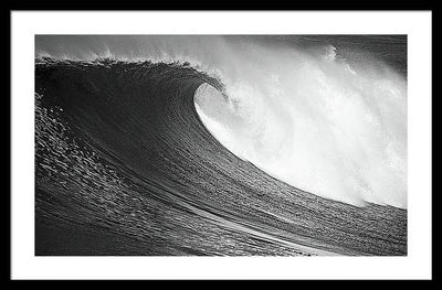 Surf, Black and White / Art Photo - Framed Print