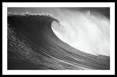 Surf, Black and White / Art Photo - Framed Print