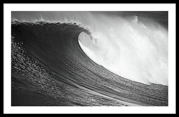 Surf, Black and White / Art Photo - Framed Print