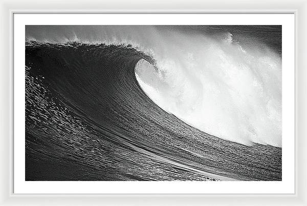 Surf, Black and White / Art Photo - Framed Print